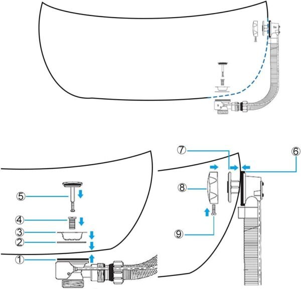 Bath Filler Waste & Overflow - Image 4