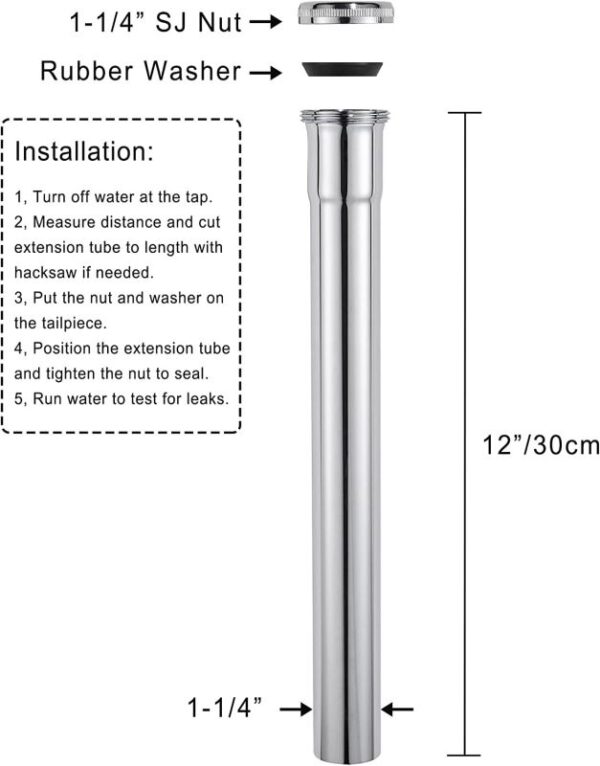 Brass Slip Joint Extension Tube