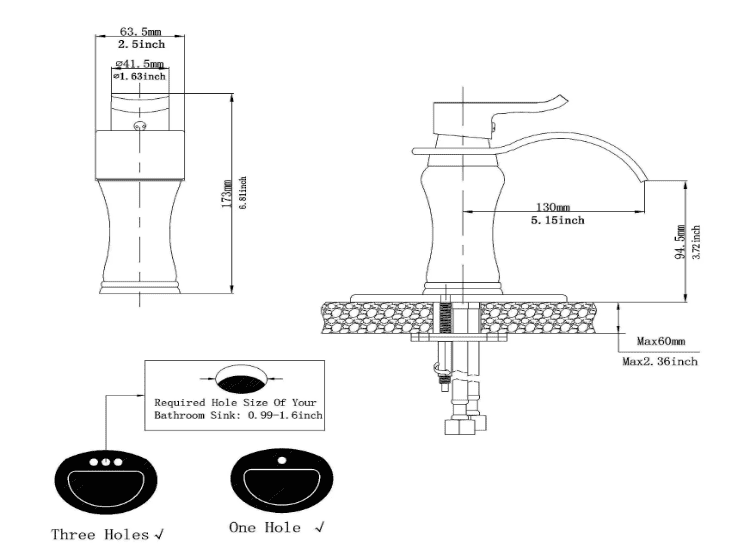 single hole kitchen sink faucet