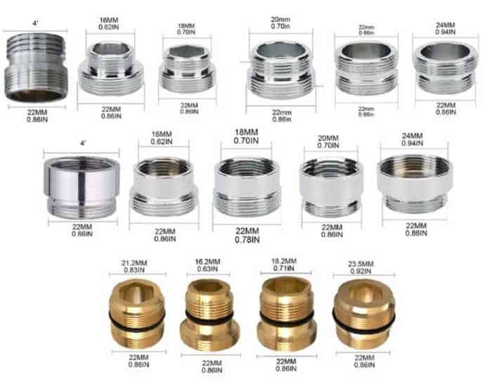 Sizes of Faucet Aerators