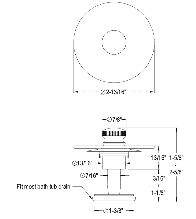 shower drain cover dimensions