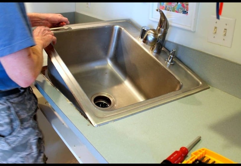 remove the old sink